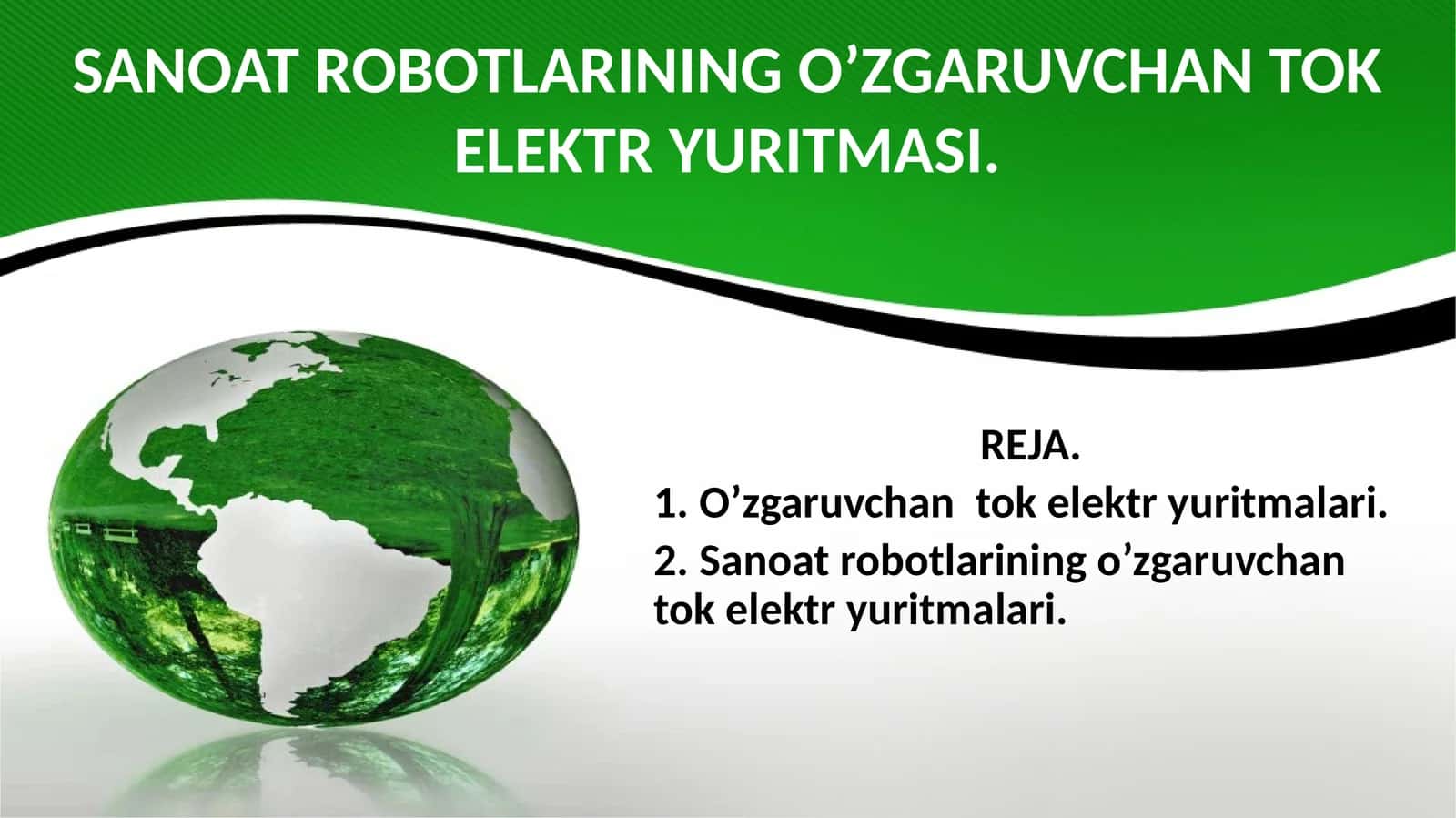 O’zgaruvchan tok elektr yuritmalari 1