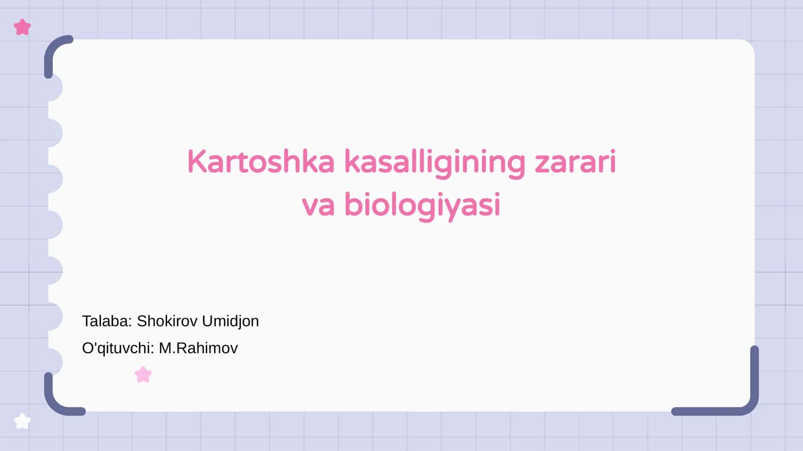 Kartoshka kasalligining zarari va biologiyasi 1