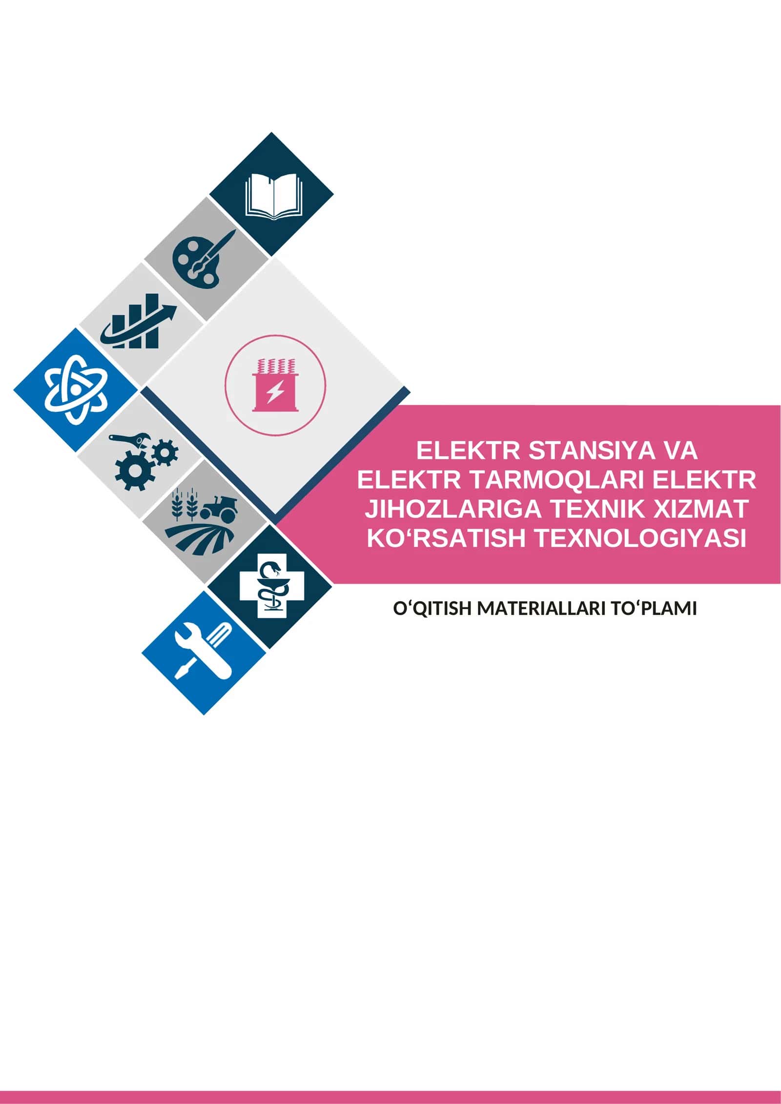 ELEKTR STANSIYA VA   ELEKTR TARMOQLARI ELEKTR JIHOZLARIGA TEXNIK XIZMAT KO‘RSATISH TEXNOLOGIYASI fanidan O‘QITISH MATERIALLARI TO‘PLAMI 1