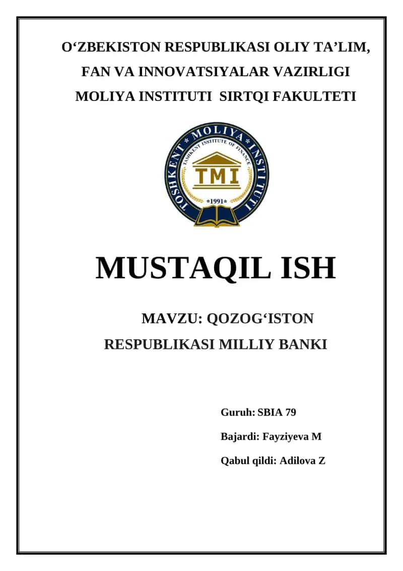 Qozogʻiston Respublikasi Milliy banki 1
