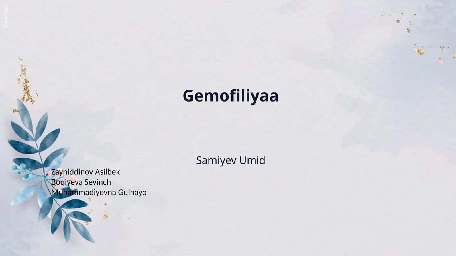 Gemofiliyaa 1