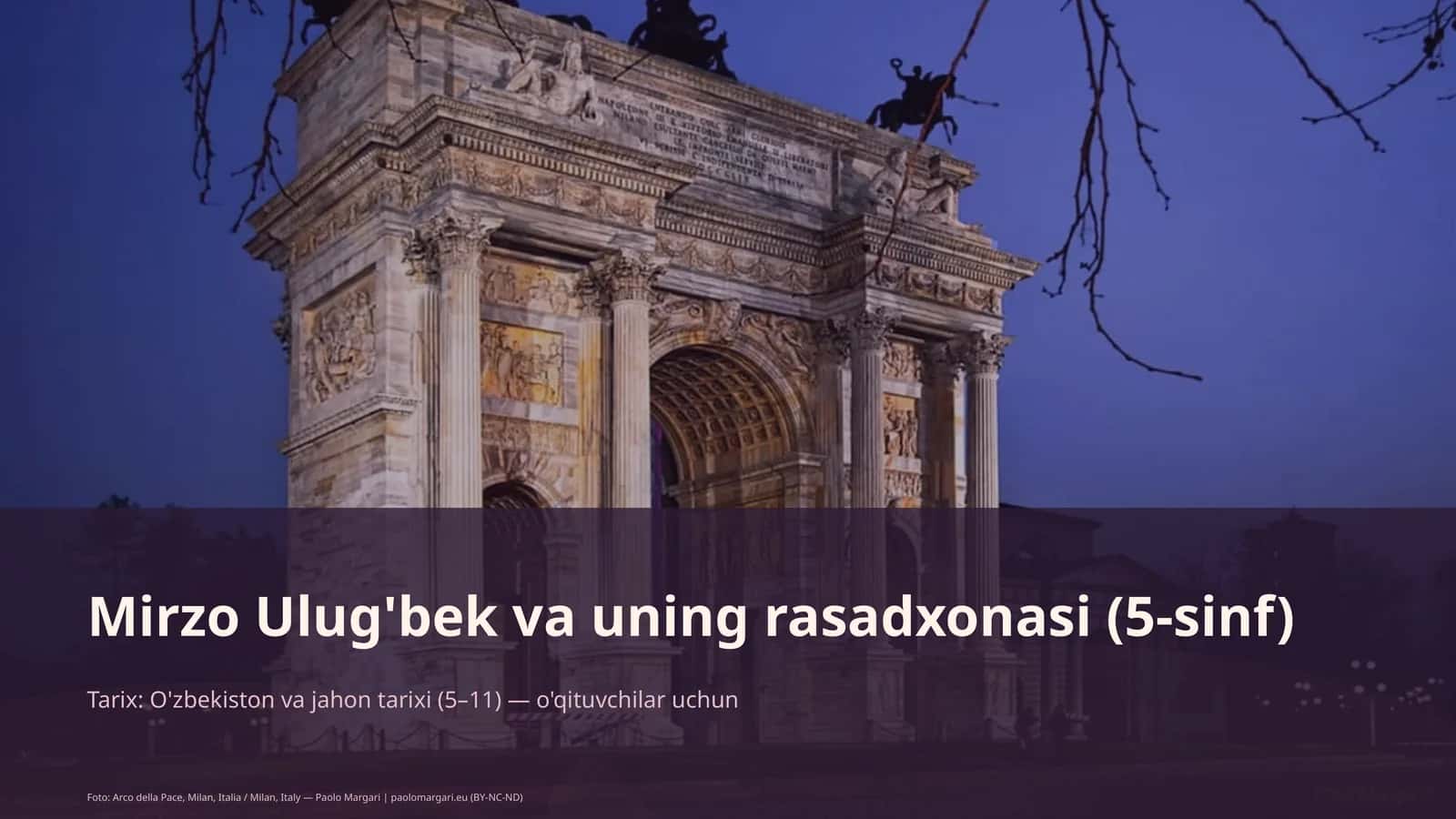 Mirzo Ulug'bek va uning rasadxonasi (5-sinf) 1