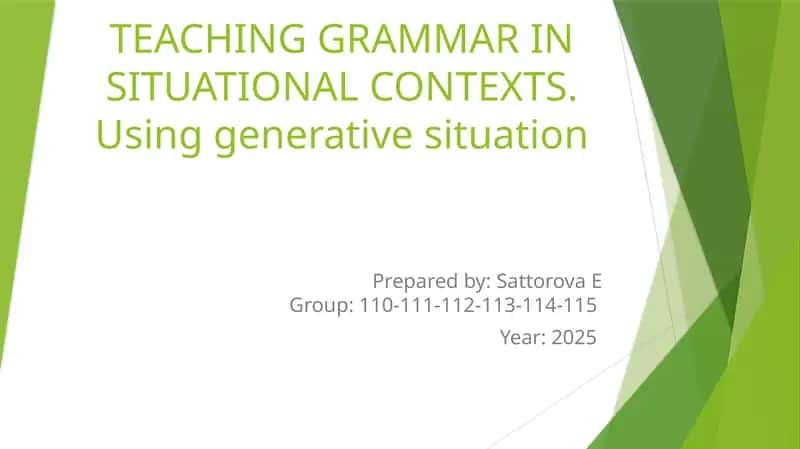 Generative Situation O‘quyuchiga dastlabki yordam - Qaysanuze 1