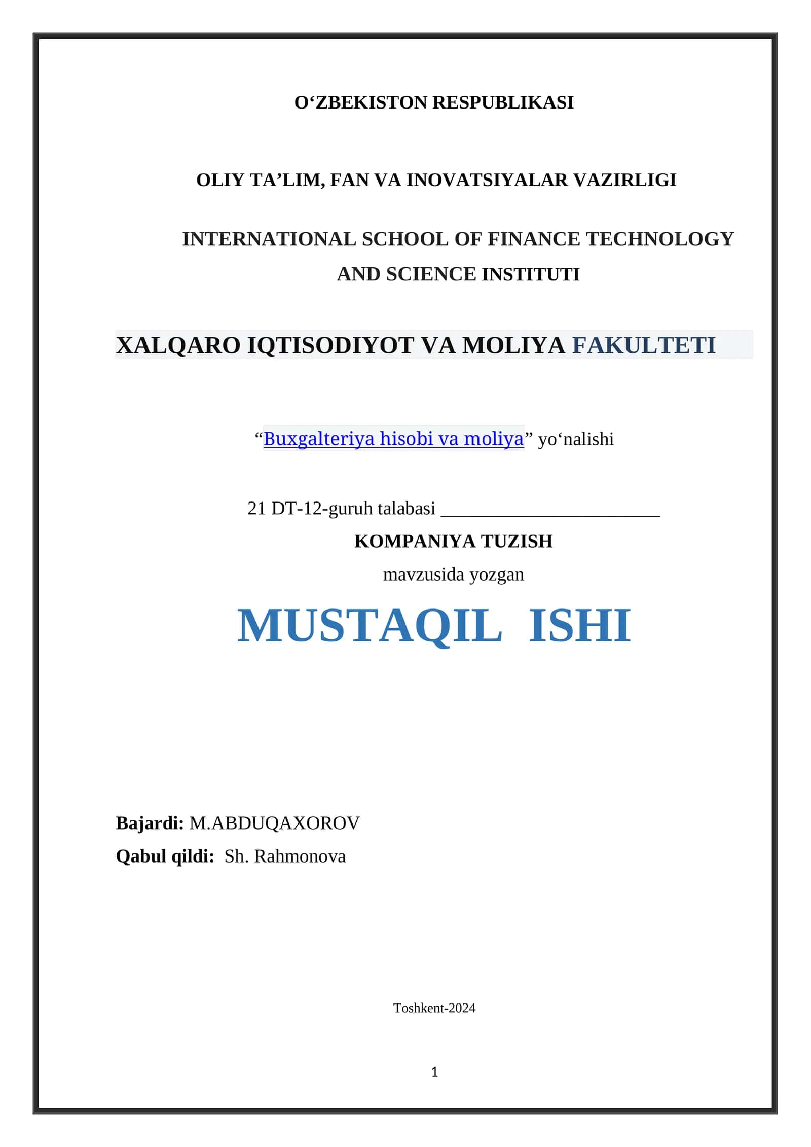 KOMPANIYA TUZISH 1
