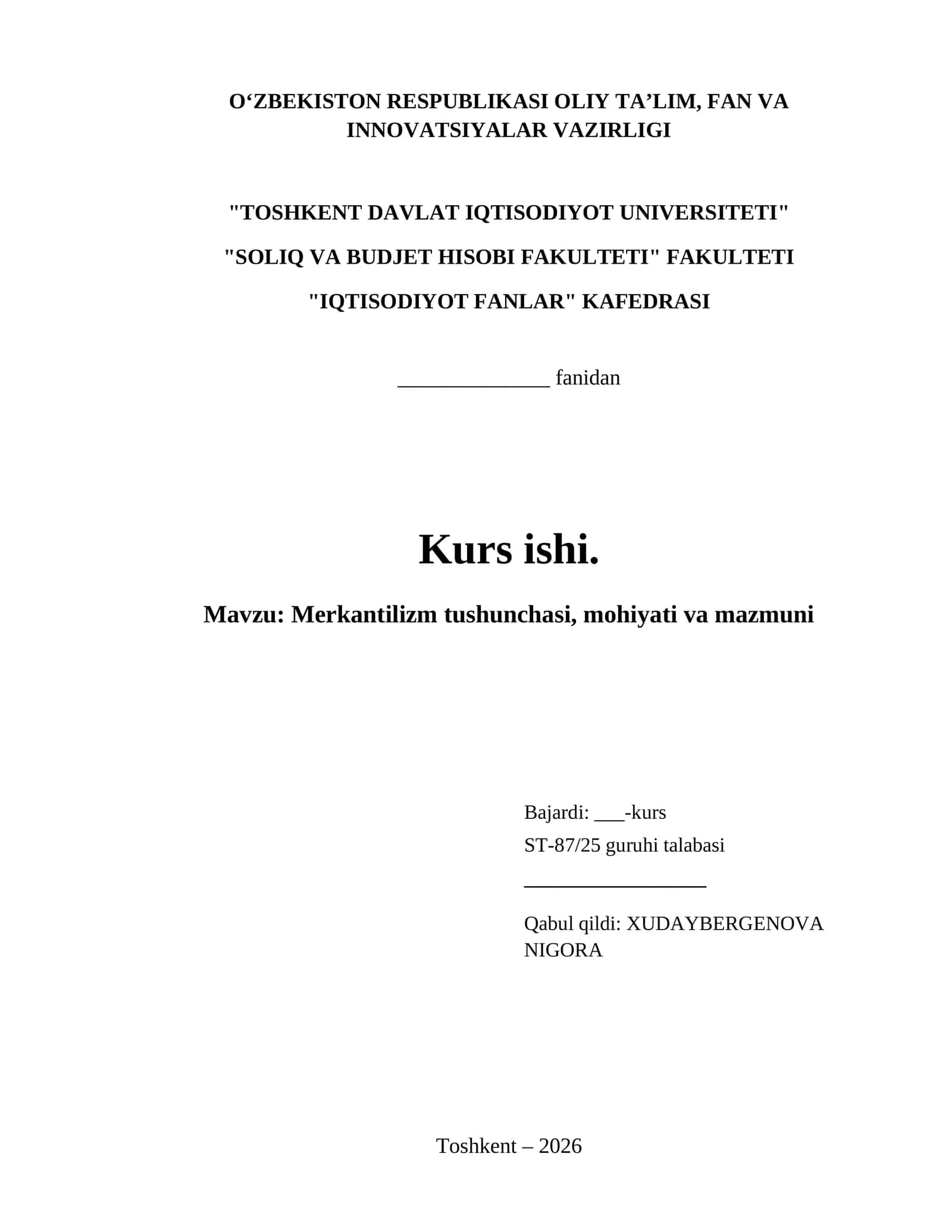 Merkantilizm tushunchasi, mohiyati va mazmuni 1