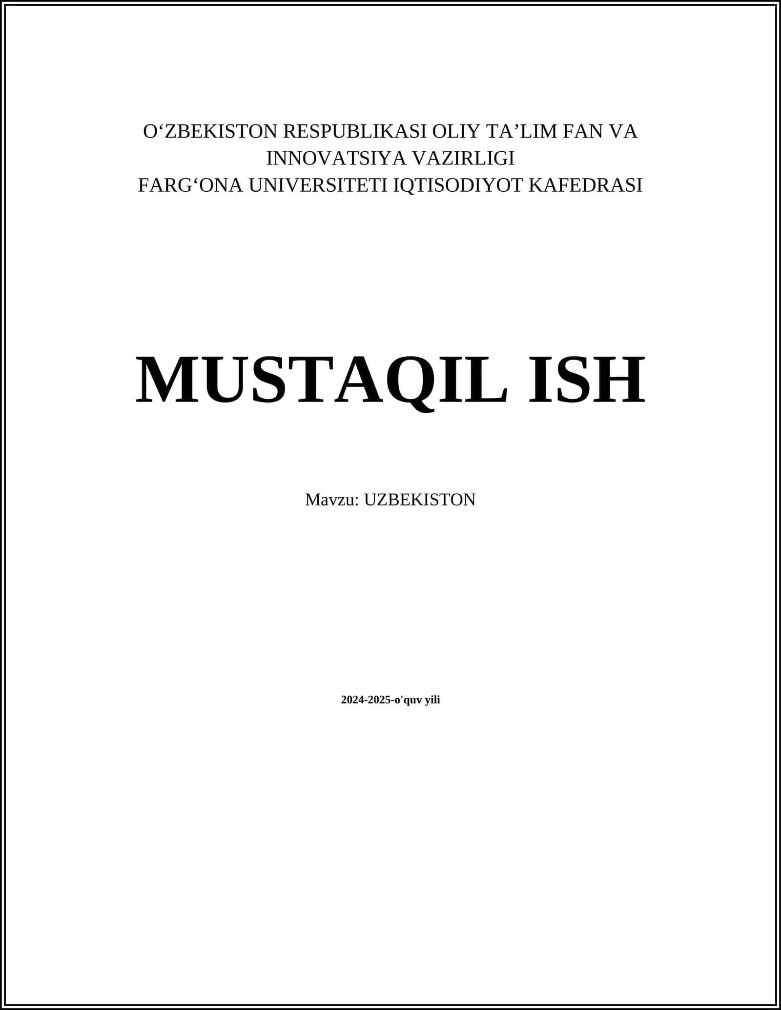 O'zbekiston Tarixi 1