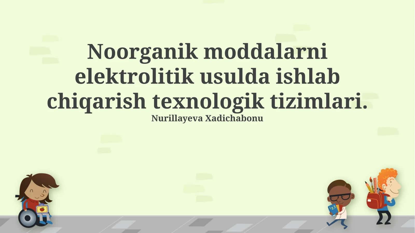 Noorganik moddalarni elektrolitik usulda ishlab chiqarish texnologik tizimlari 1