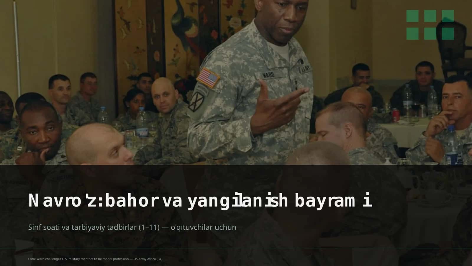 Sinf soati va tarbiyaviy tadbirlar (1–11) — o'qituvchilar uchun 1