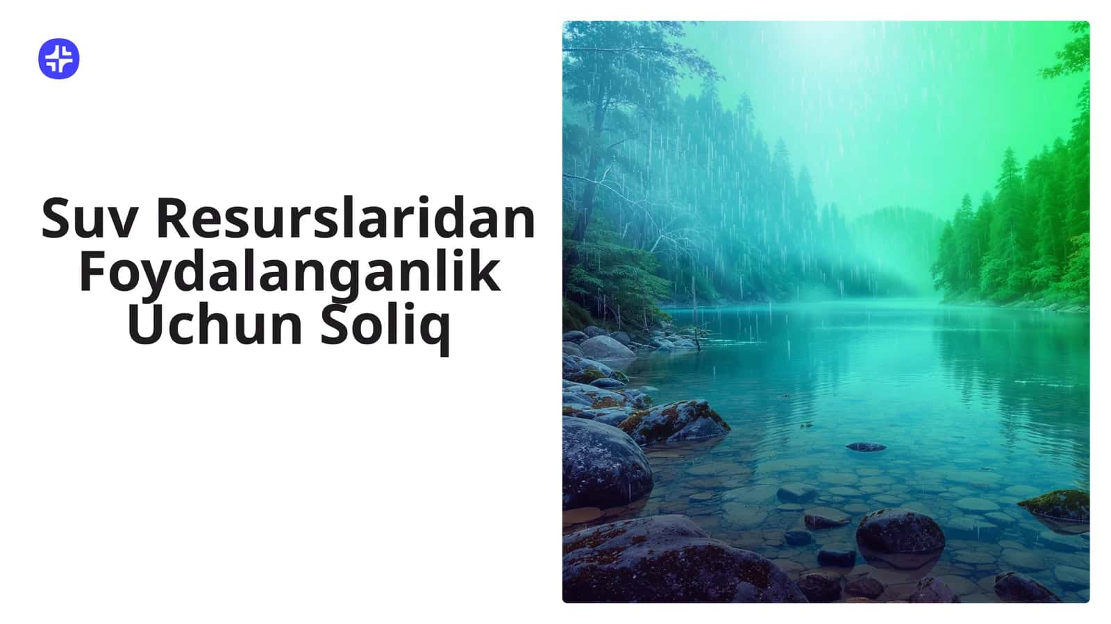 Suv Resurslaridan Foydalanganlik Uchun Soliq 1