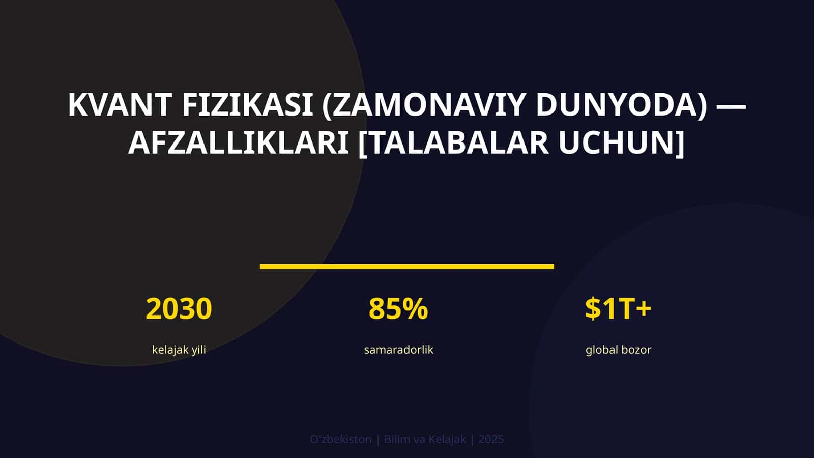 Kvant fizikasi (zamonaviy dunyoda) — afzalliklari [talabalar uchun] 1