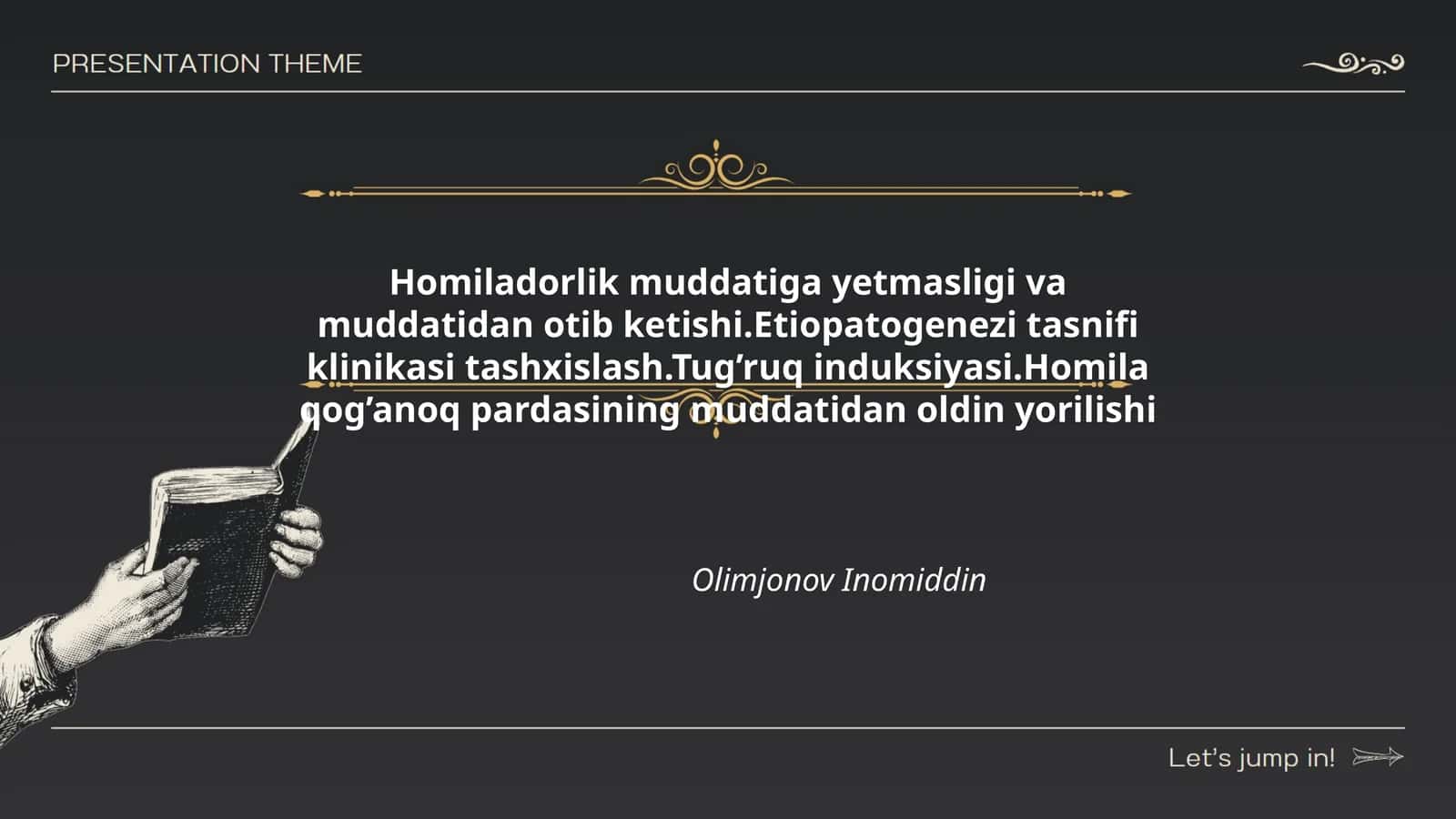 Homiladorlik muddatiga yetmasligi va muddatidan otib ketishi 1