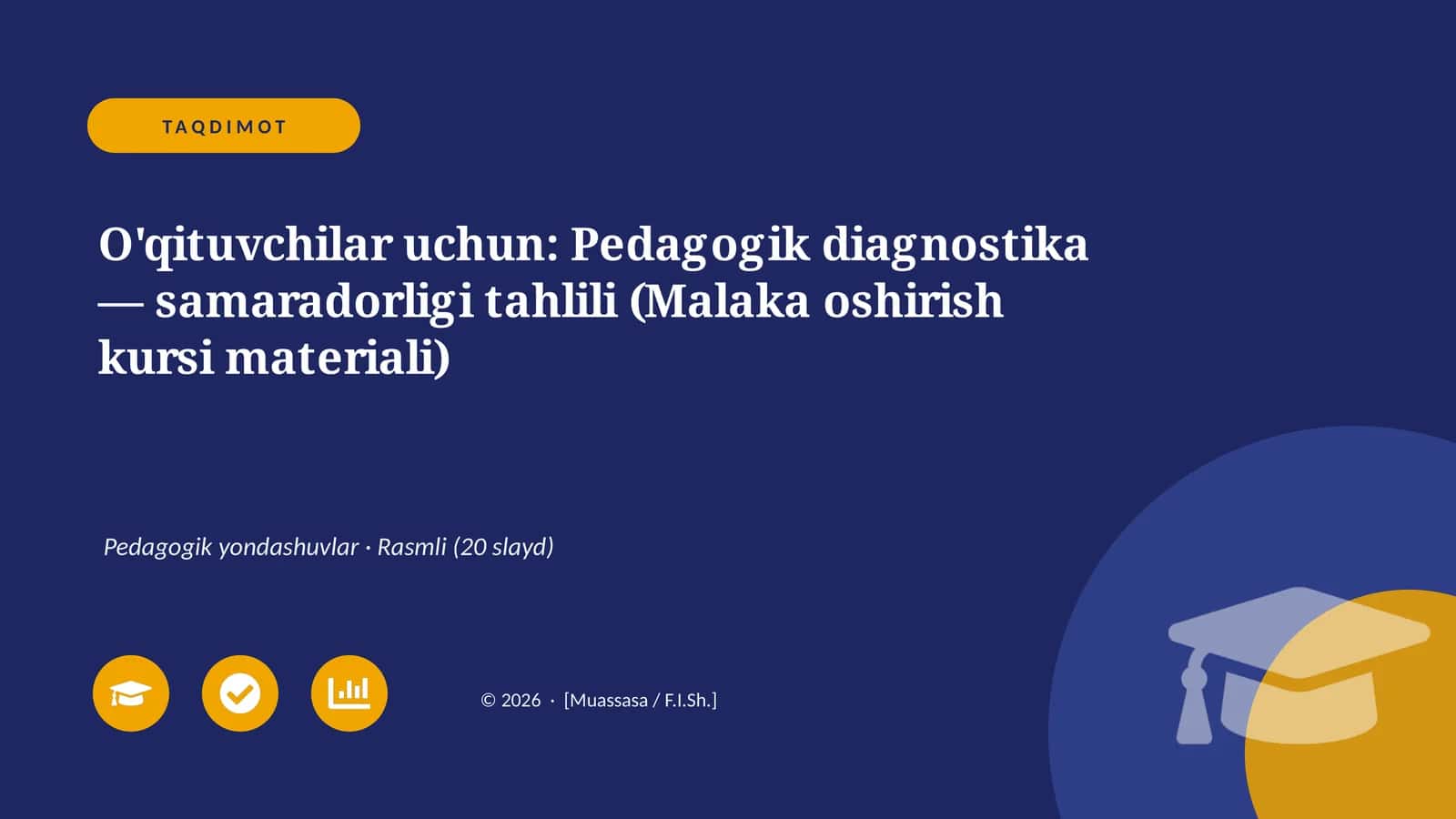 Pedagogik Diagnostika - Samaradorligi Tahlili (Malaka oshirish kursi materiali) 1
