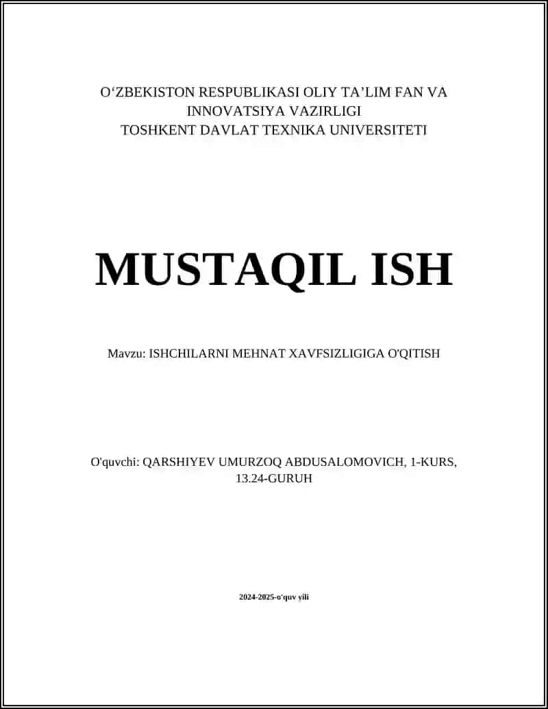 Mehna xavfsizligi 1
