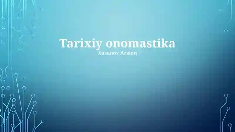 Tarixiy onomastika