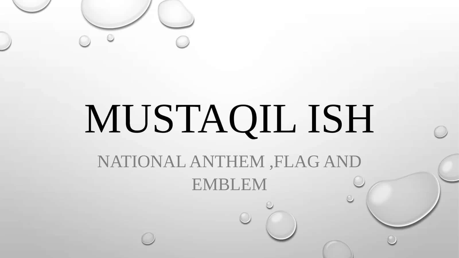 MUSTAQIL ISH 1