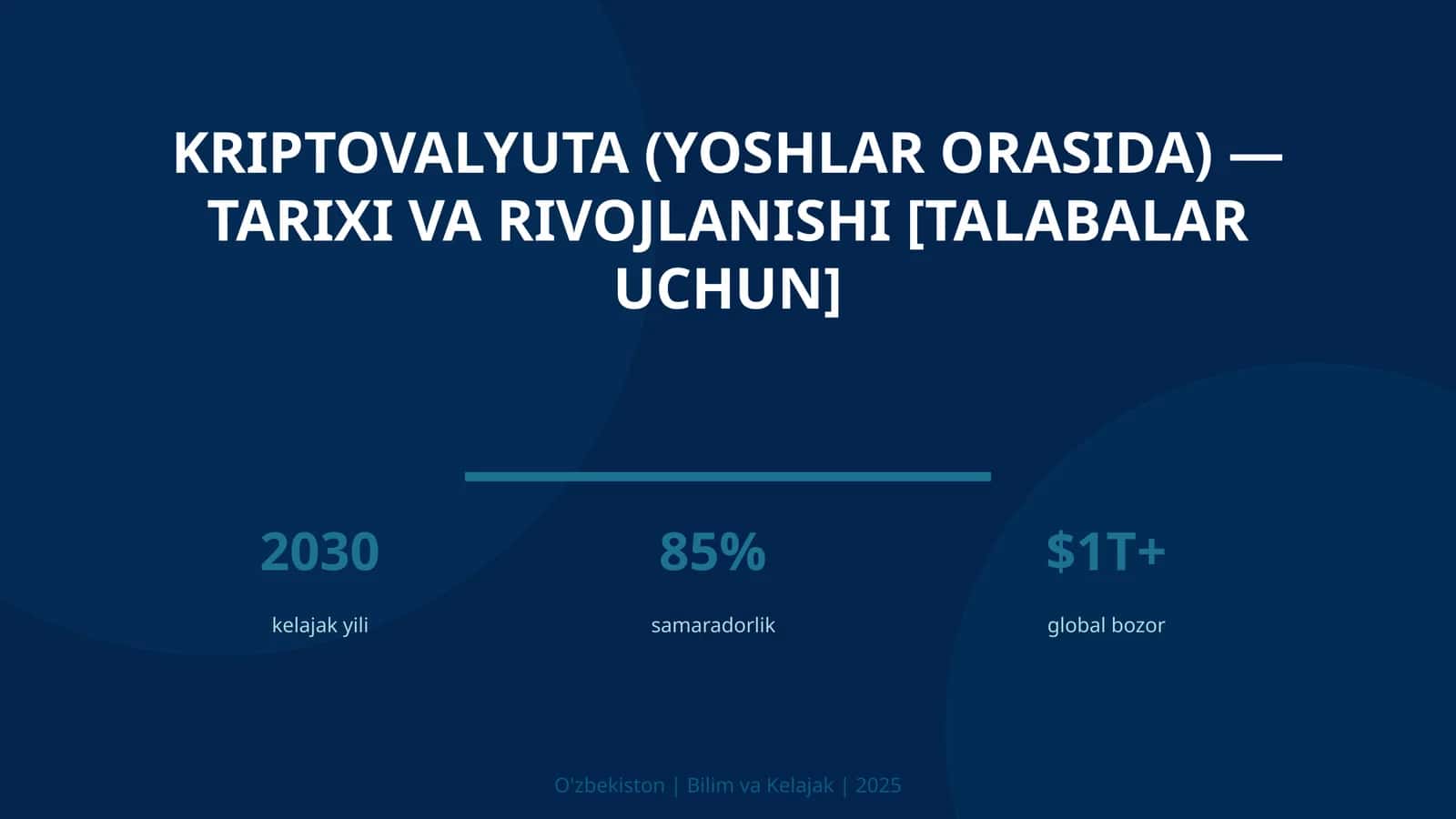 Kriptovalyuta (yoshlar orasida) — tarixi va rivojlanishi [talabalar uchun] 1