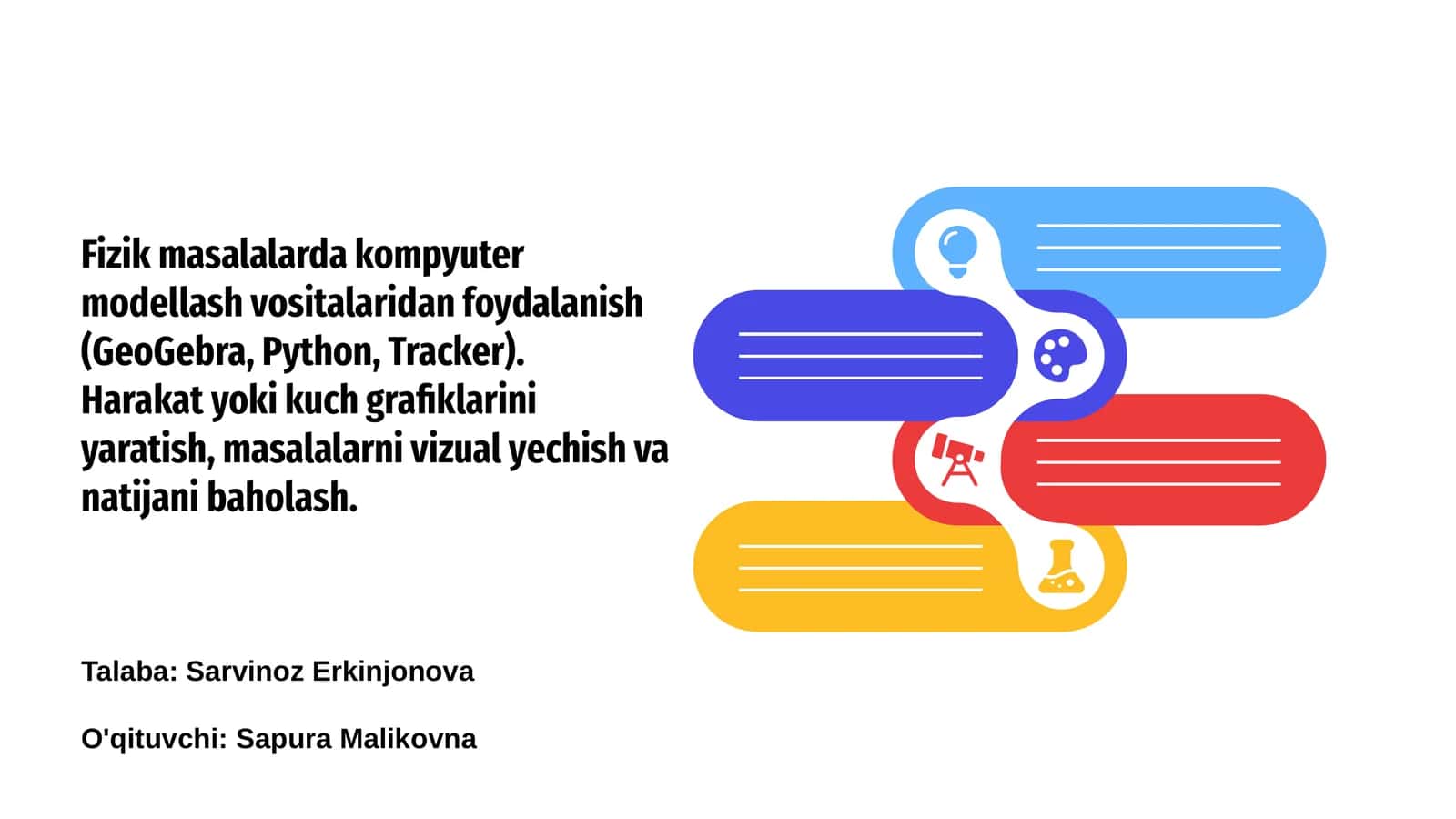 Fizik masalalarda kompyuter modellash vositalari 1