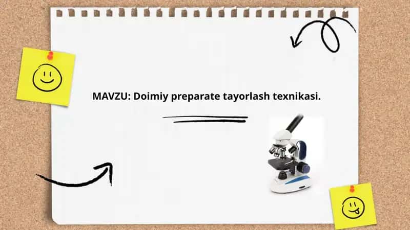 Doimiy preparate tayorlash texnikasi. 1