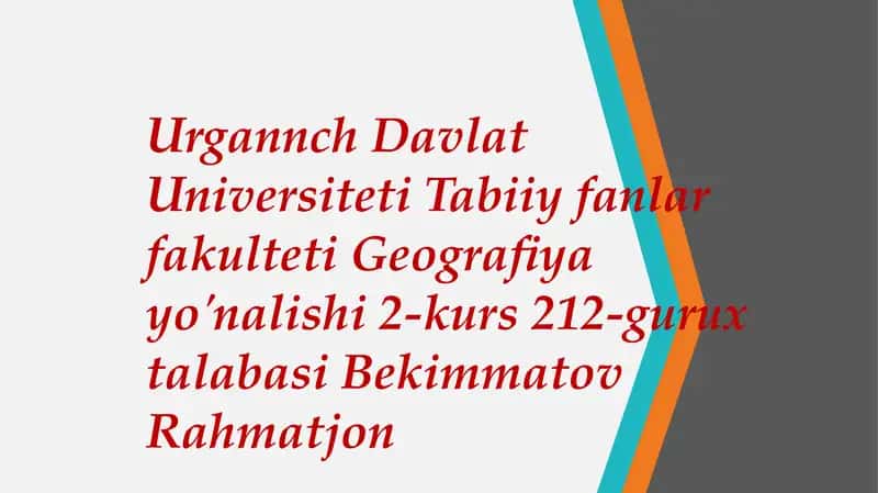 O'zbekiston Shaharlari Geografiyasi 1