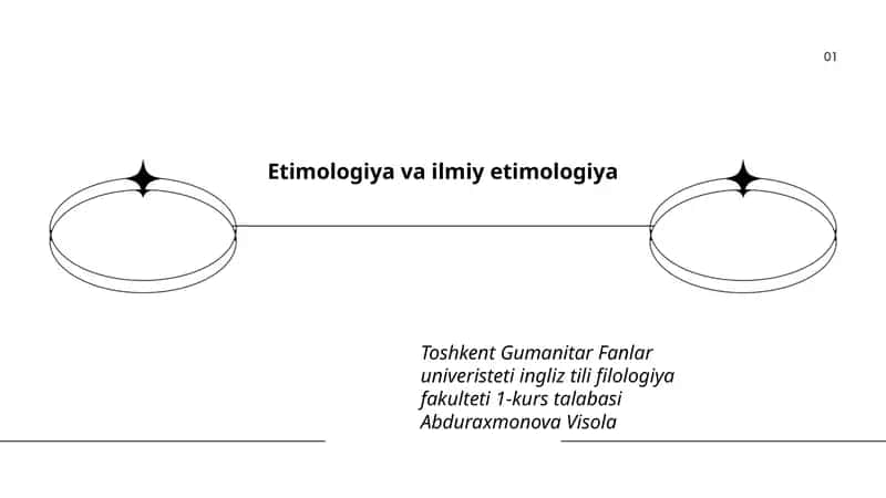 Etimologiya va ilmiy etimologiya 1