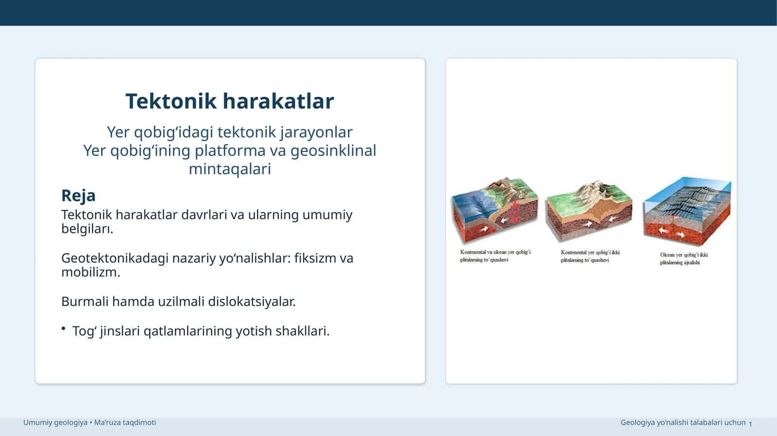 Tektonik harakatlar 1