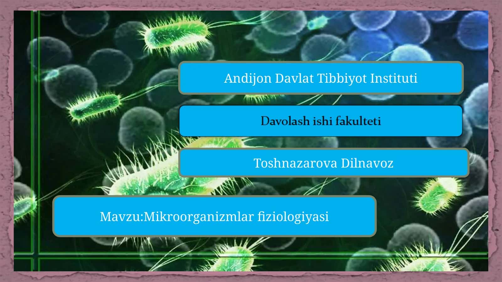 Mikroorganizmlar fiziologiyasi 1