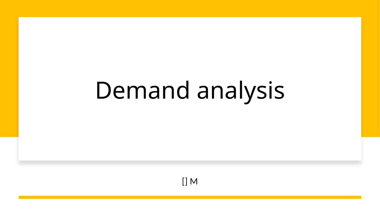 Demand analysis 1