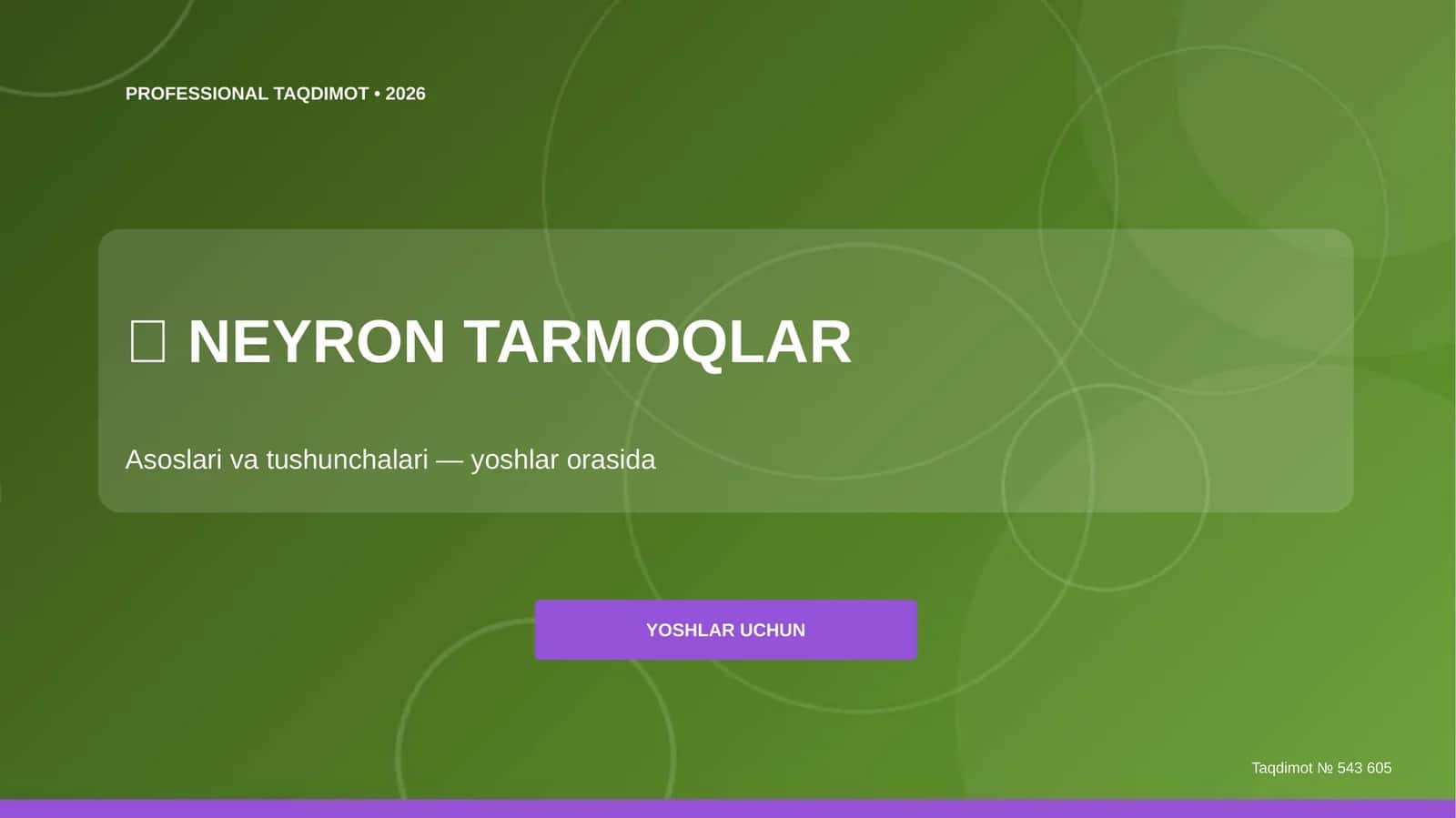 NEYRON TARMOQLAR 1