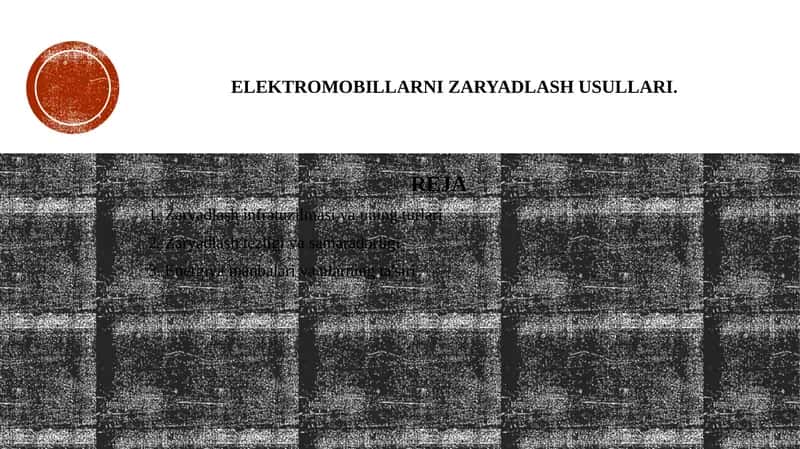 Elektromobillarni zaryadlash usullari. 1