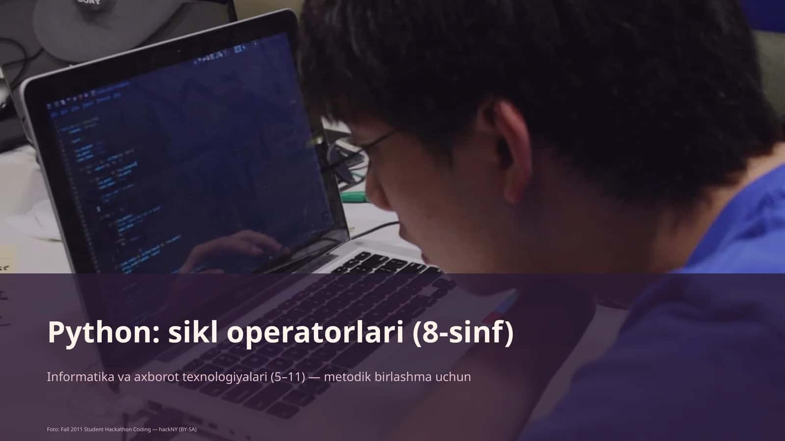 Python: sikl operatorlari (8-sinf) 1
