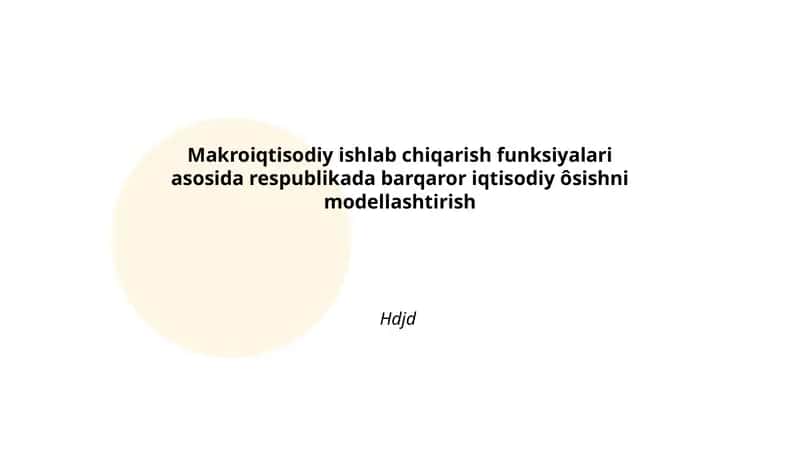 Makroiqtisodiy ishlab chiqarish funksiyalari 1