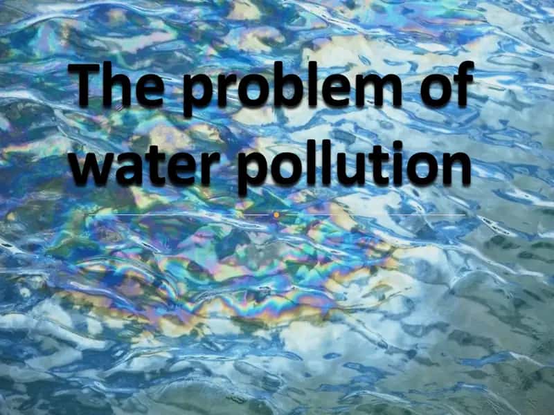 The problem of water pollution 1