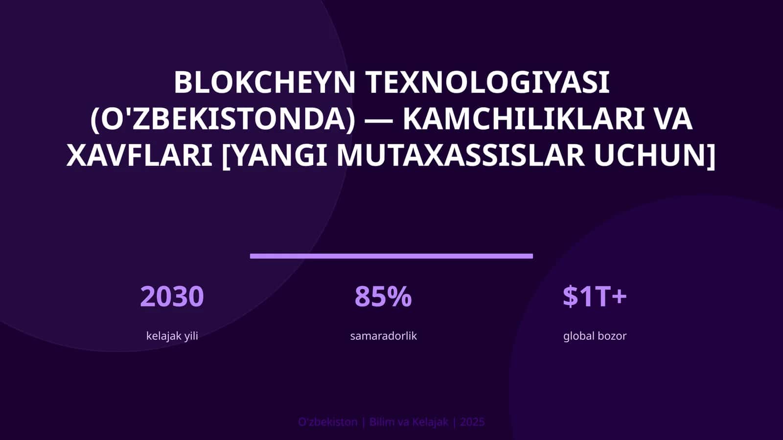 Blokcheyn texnologiyasi (O'zbekistonda) — kamchiliklari va xavflari [yangi mutaxassislar uchun] 1