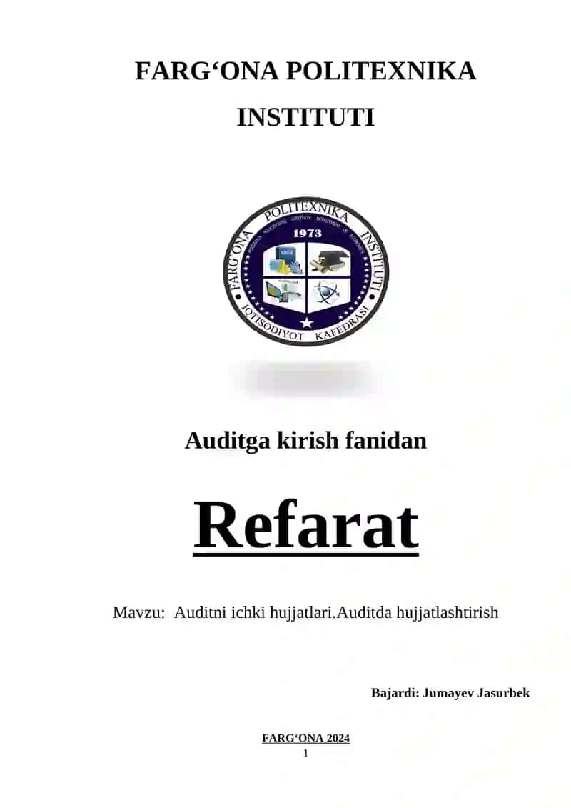 Auditda hujjatlashtirish