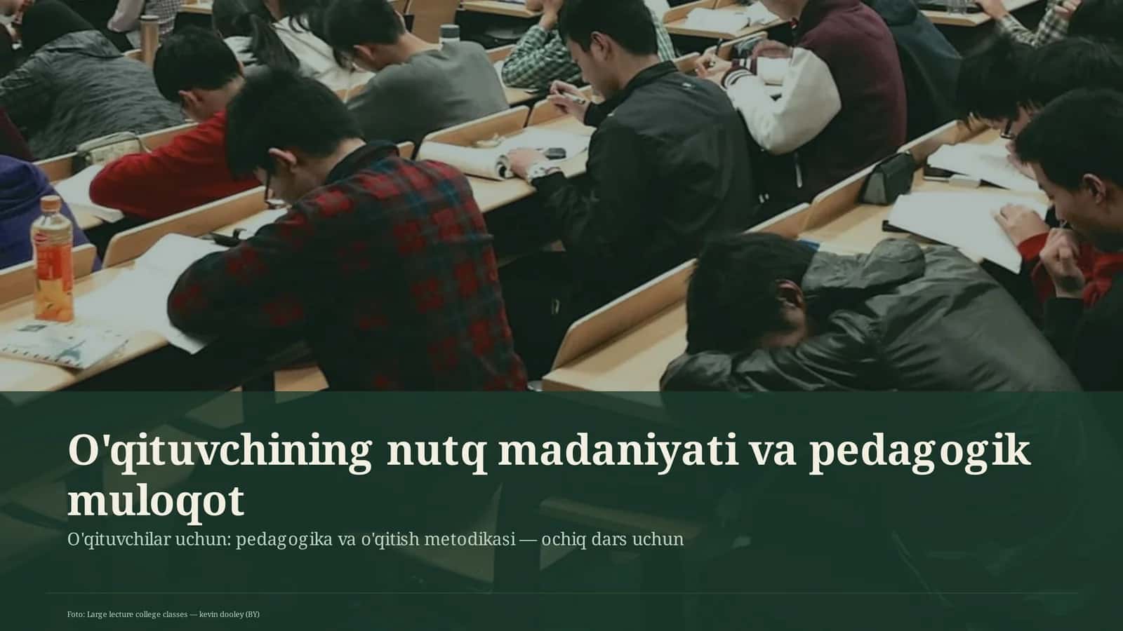 O'qituvchining nutq madaniyati va pedagogik muloqot 1