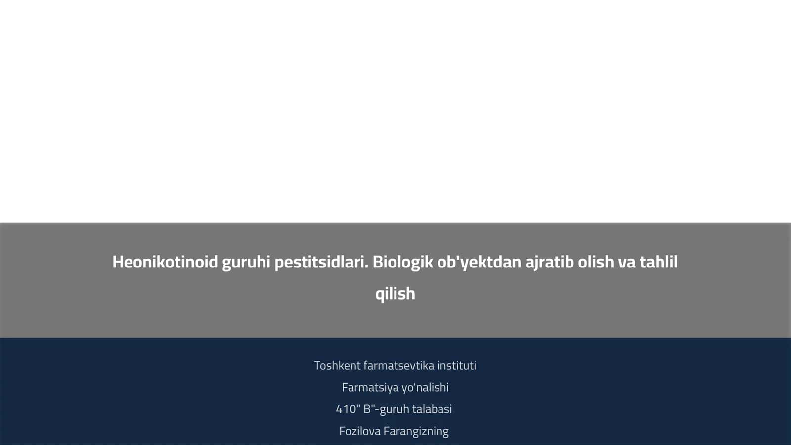 Heonikotinoid pestitsidlar 1