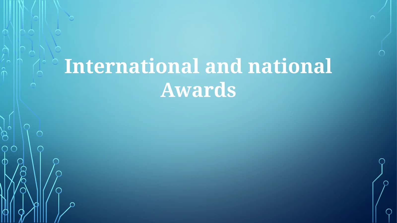 International and national Awards 1