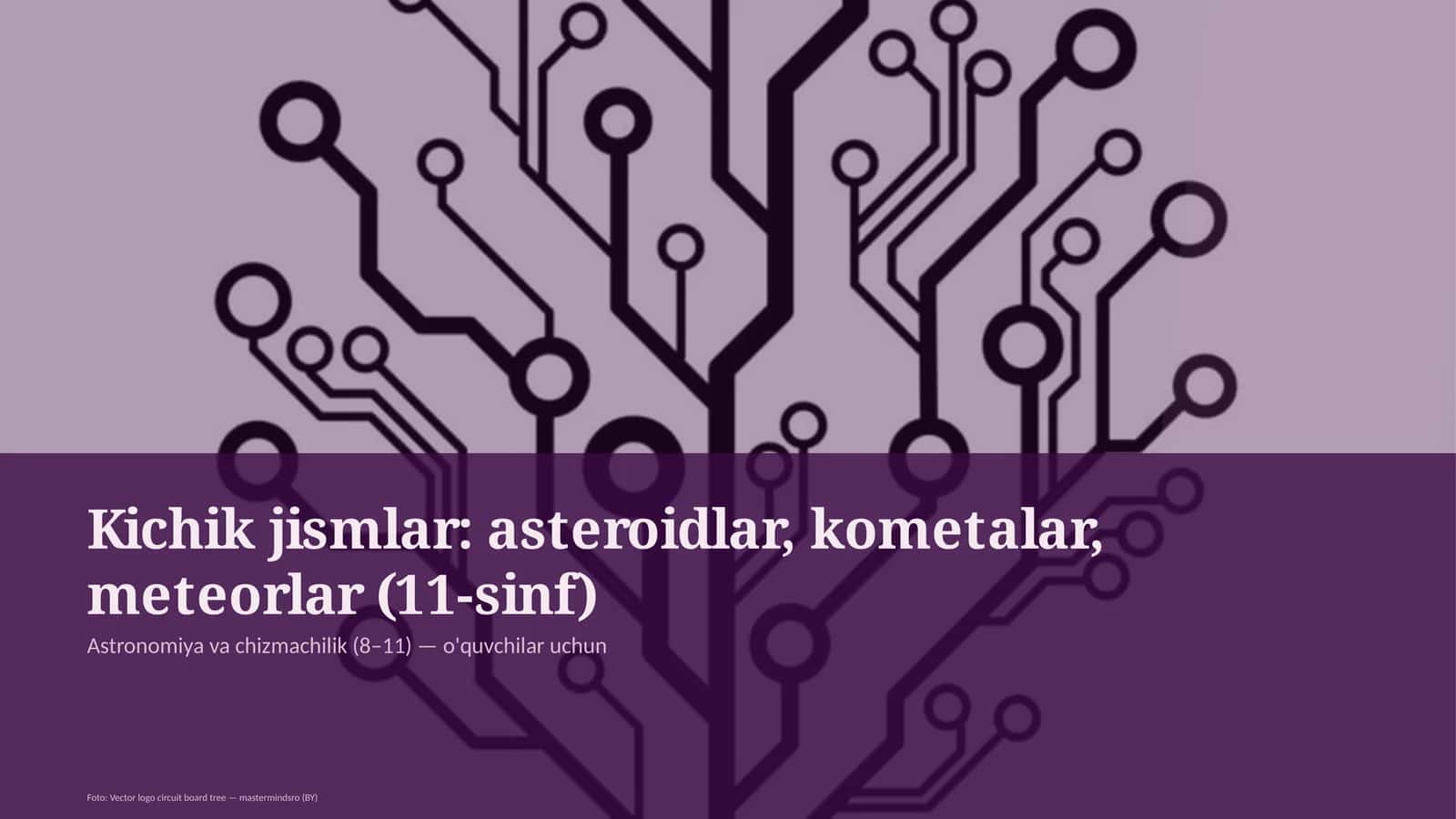 Kichik jismlar: asteroidlar, kometalar, meteorlar (11-sinf) 1