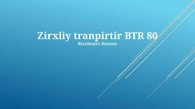 Zirxliy Transporter BTR-80 1