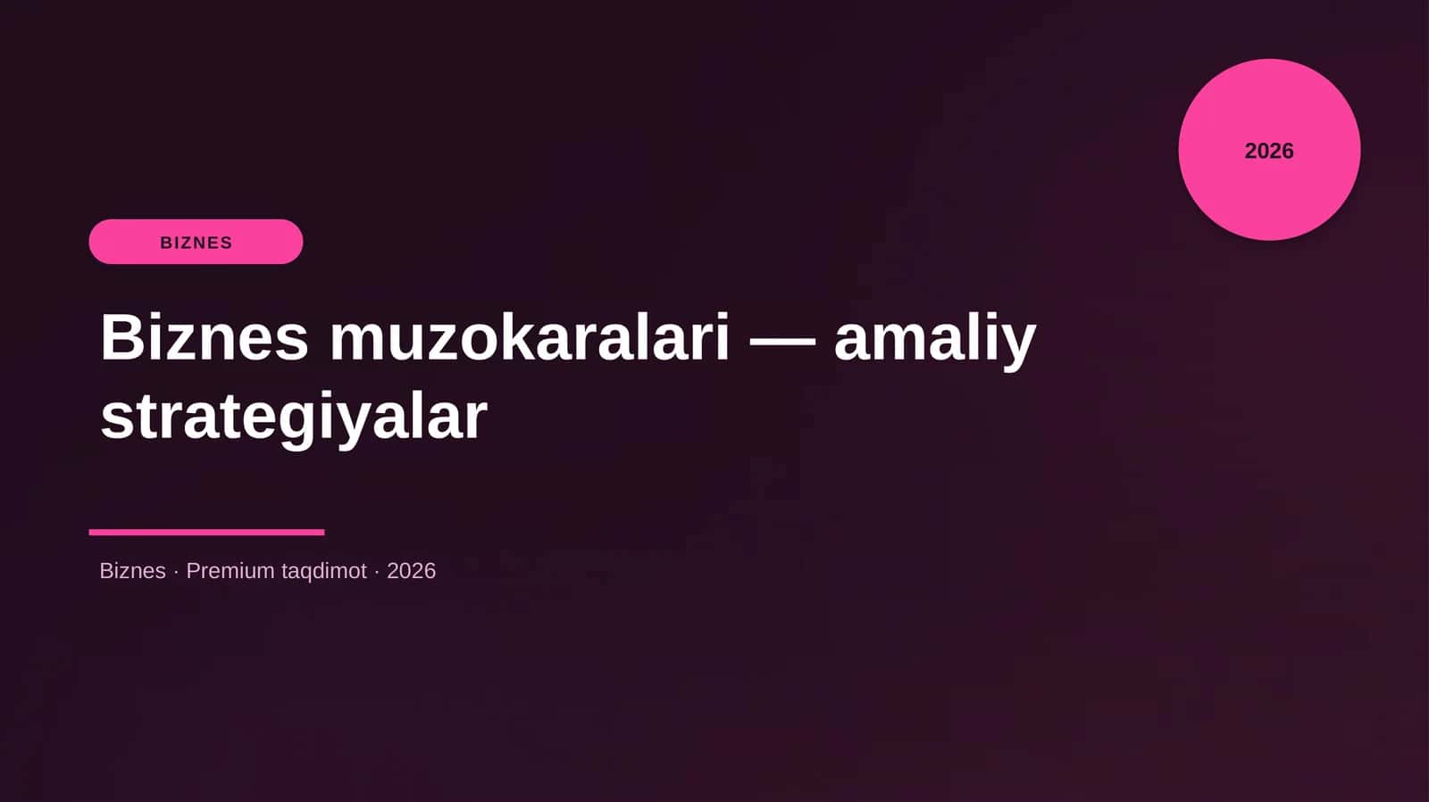 Biznes muzokaralari — amaliy strategiyalar 1