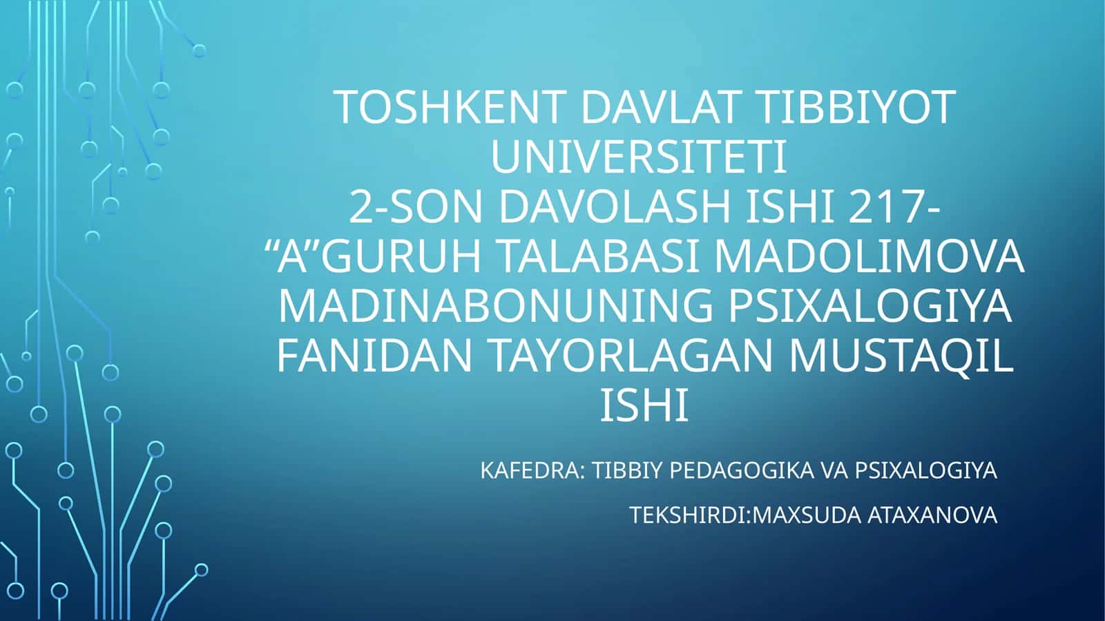 Nevrotik holatlar psixologik tahlili va korreksiya 1