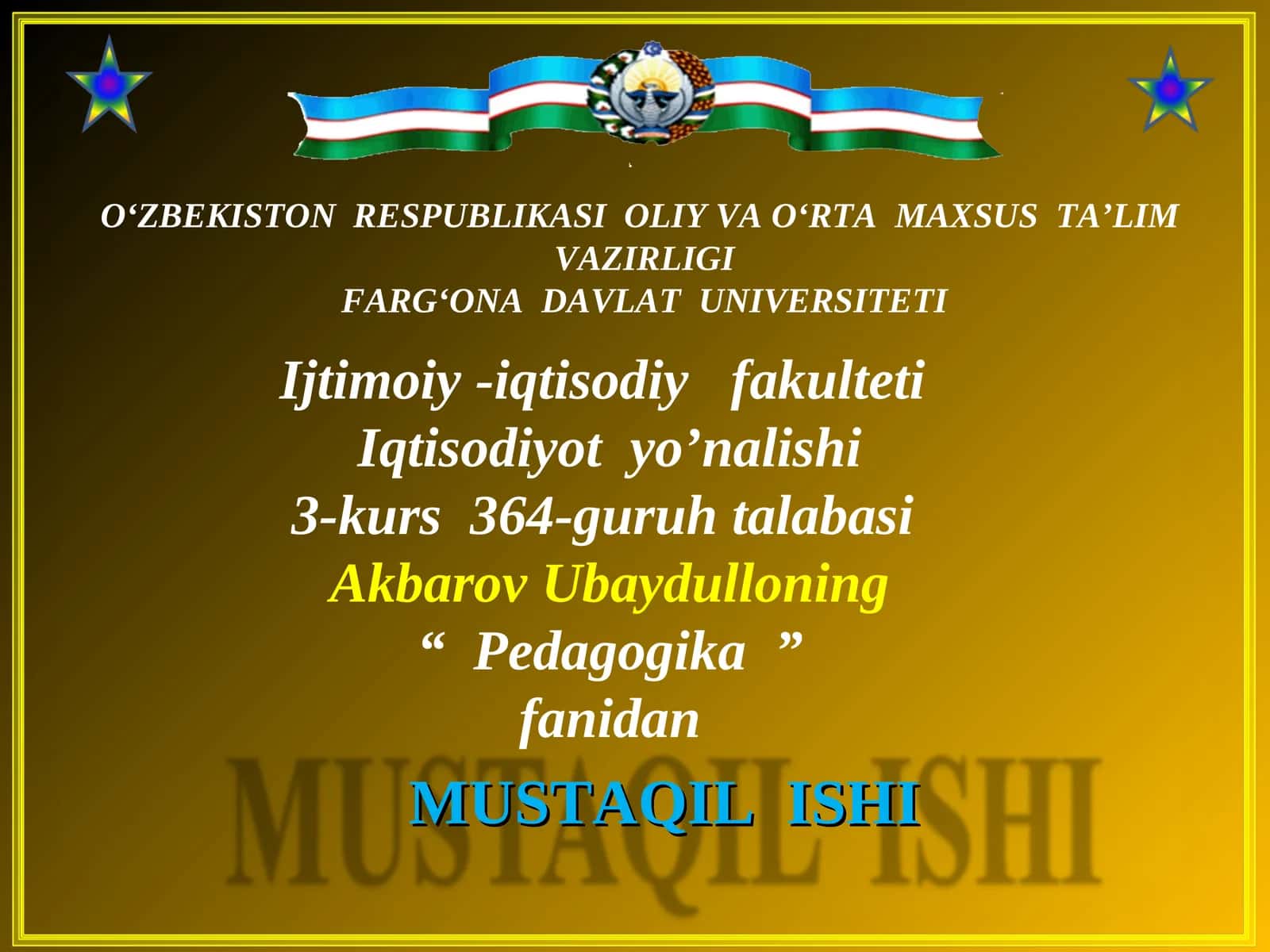 SHAXSNING MANAVIY AHLOQIY TARBIYASI. HADIS ILMINING PAYDO BO’LISHI 1