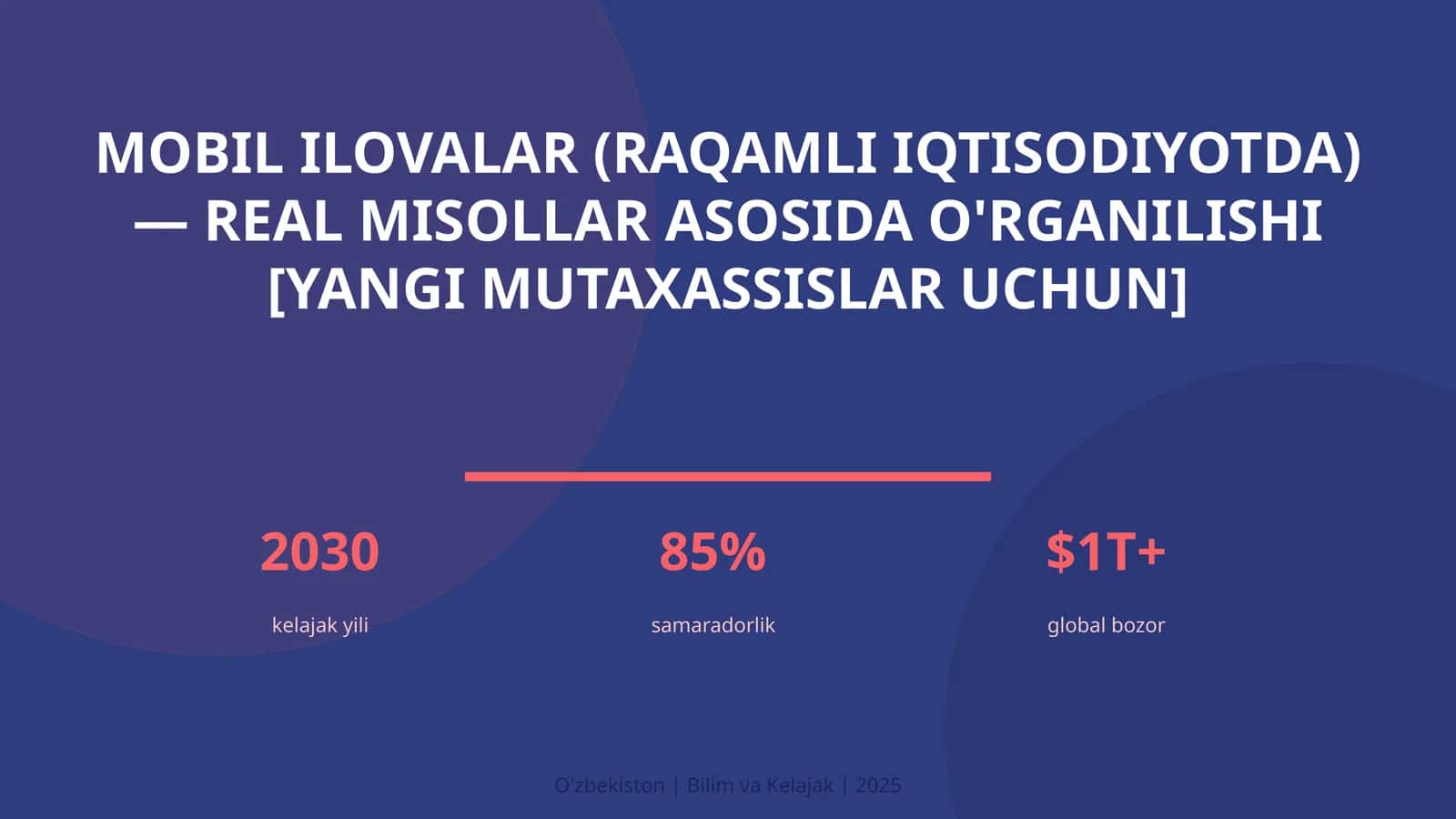 Mobil ilovalar (raqamli iqtisodiyotda) — real misollar asosida o'rganilishi [yangi mutaxassislar uchun] 1