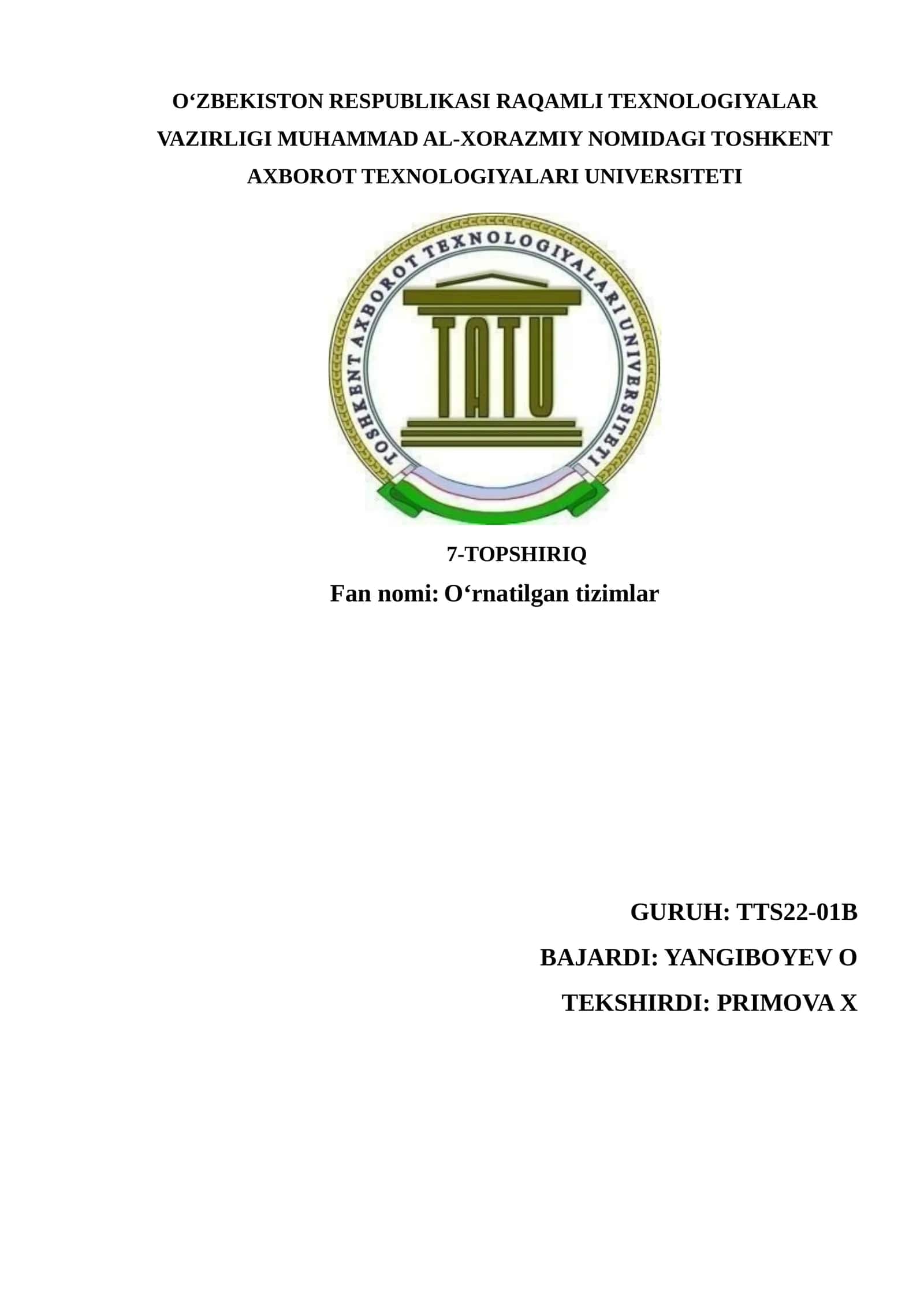 Ornatilgan tizimlar 1