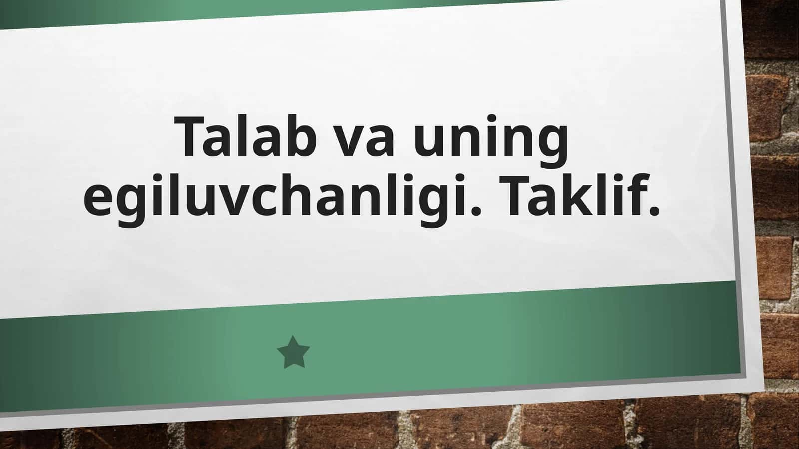 Talabvauningegiluvchanligi 1