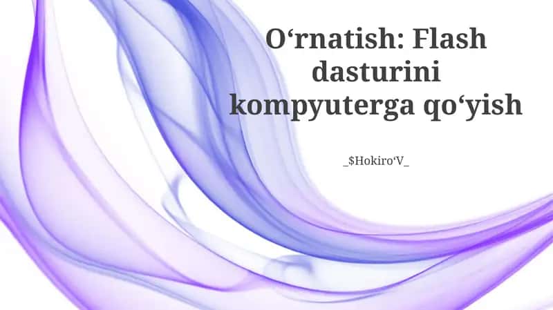 Flash dasturini yuklab olish 1