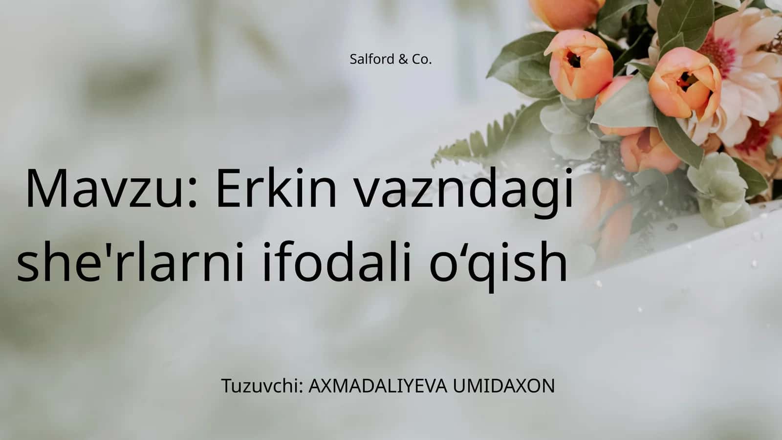 Erkin vazndagi she'rlarni ifodali o‘qish 1