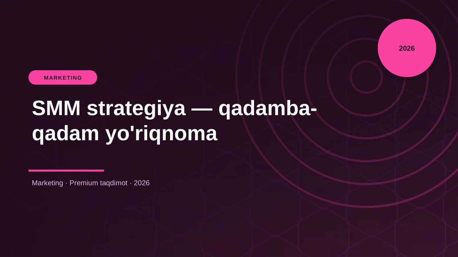 SMM strategiya — qadamba-qadam yo'riqnoma 1