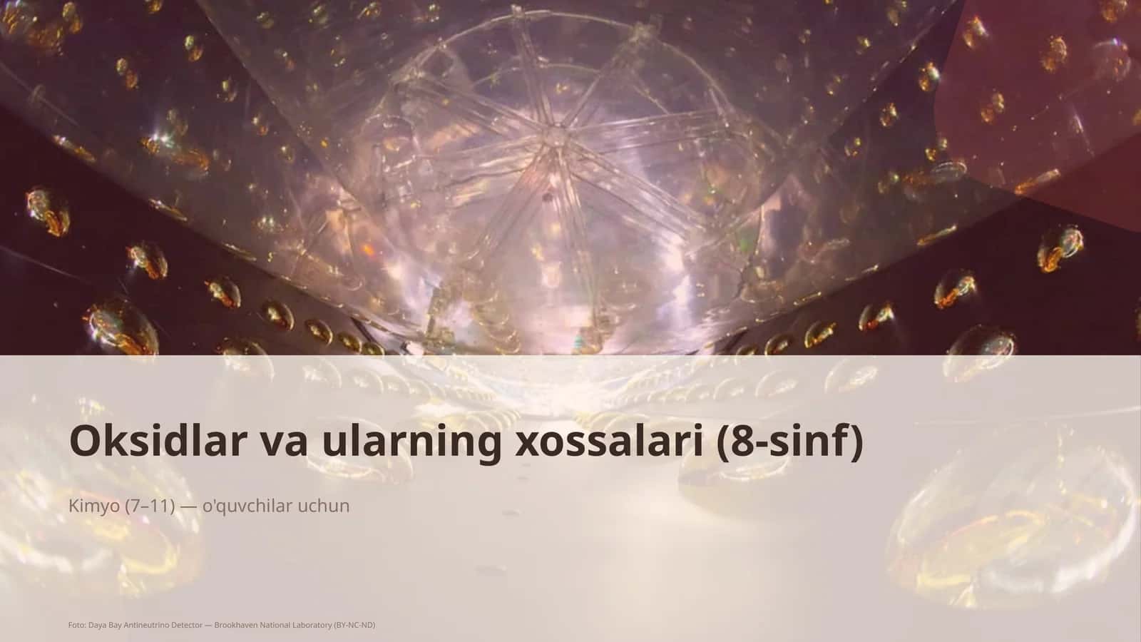 Oksidlar va ularning xossalari (8-sinf) 1