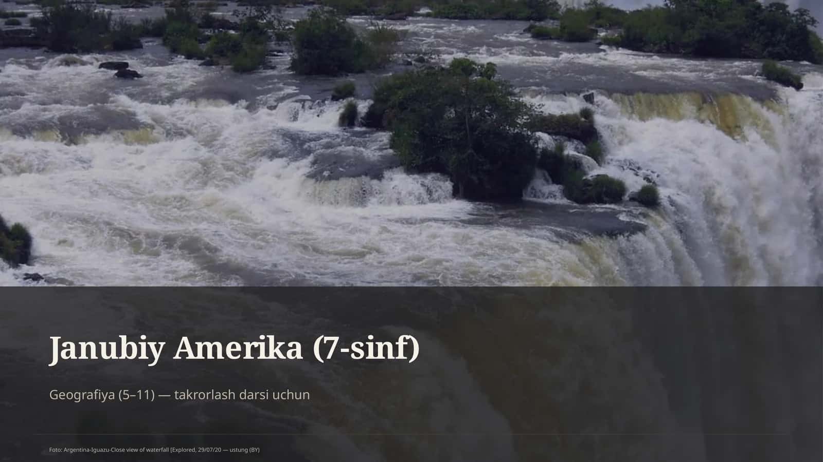 Janubiy Amerika (7-sinf) 1